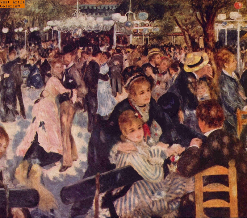 Tanz im \'Moulin de la Galette\' (Ausschnitt) nach Renoir Gemäldeimitation